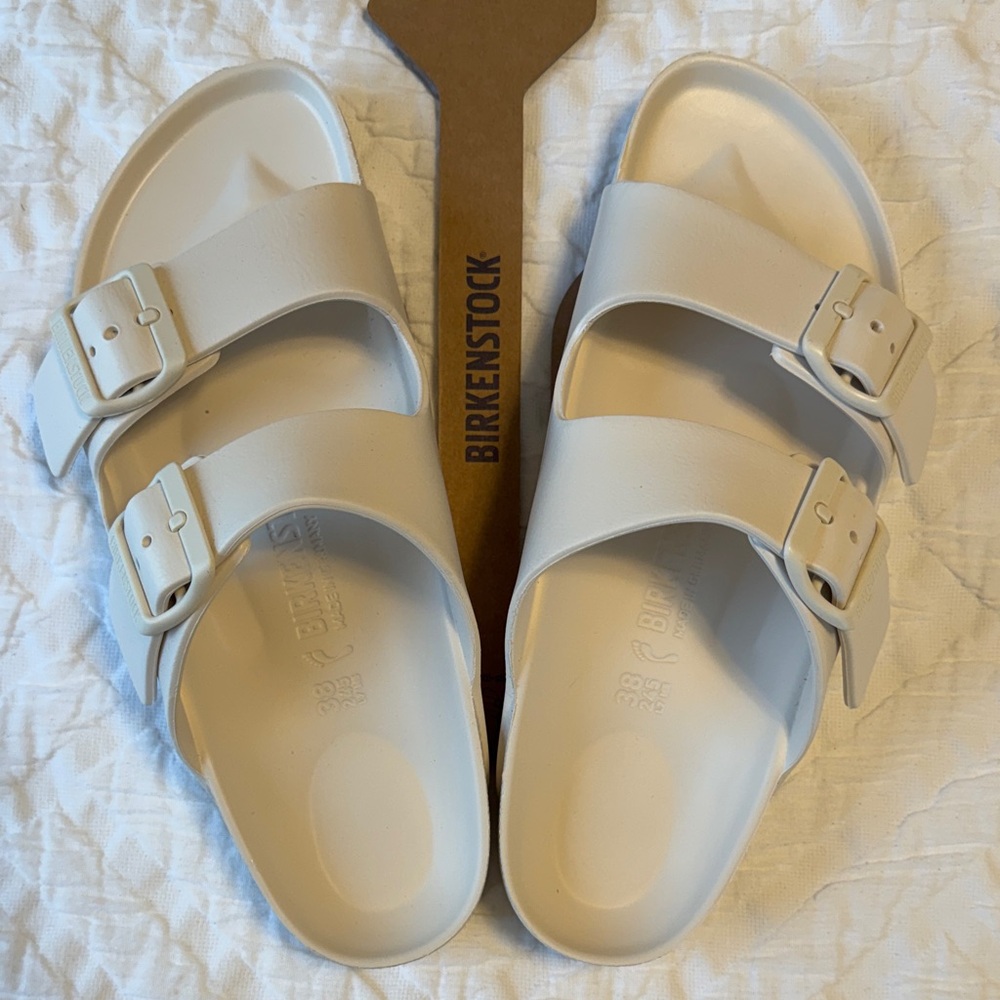 NWT Birkenstock Arizona Essentials EVA Double-Buckle Slides